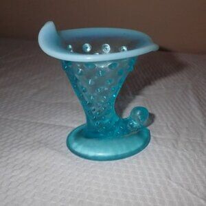 Hobnail opalescent candlestick holder